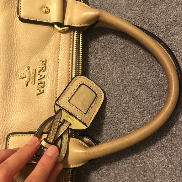 Prada Beige Double Zip Ombré Tote - Picture 2 of 15
